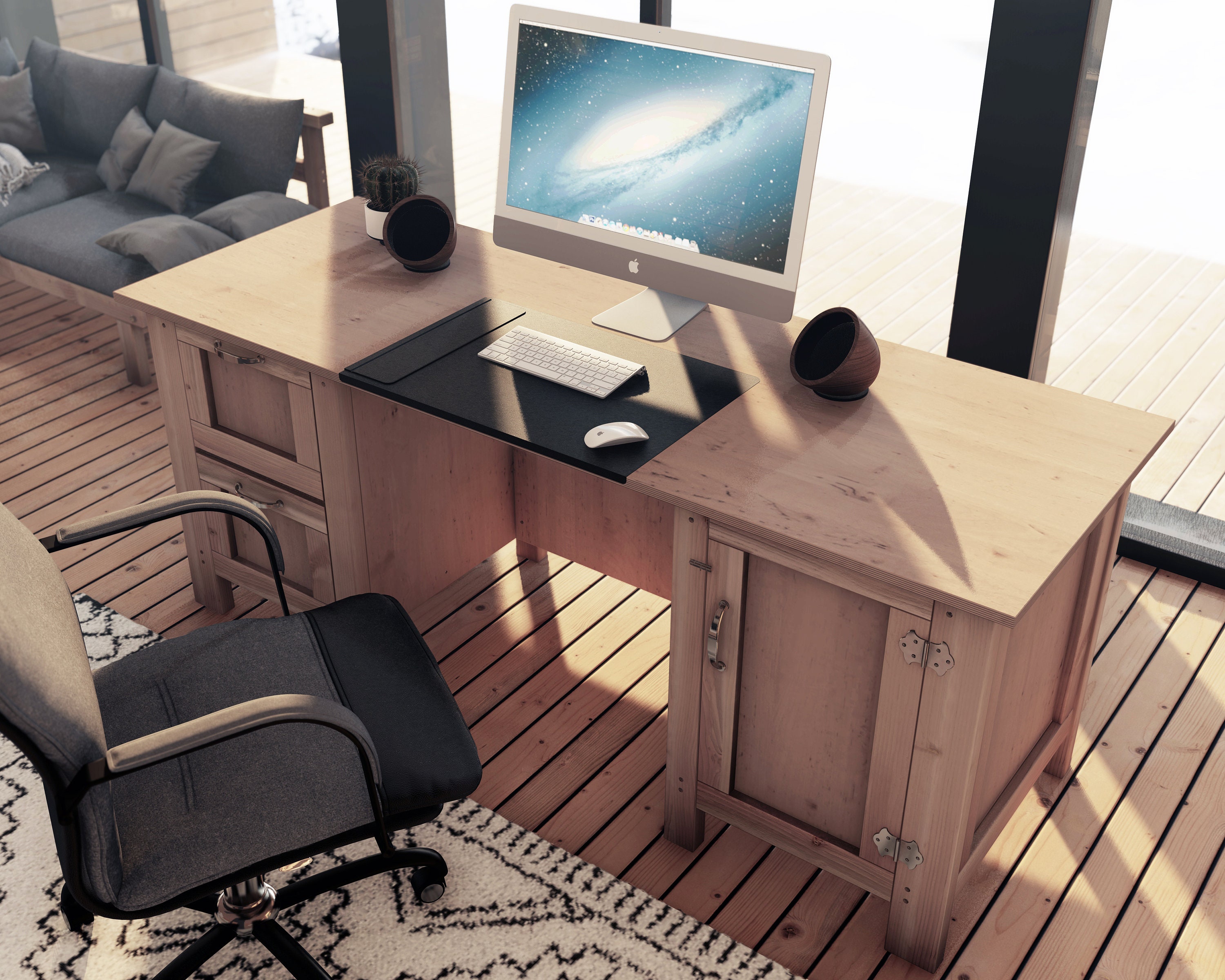 DIY Computer Desk Plan DIY Office Desk Plan Etsy