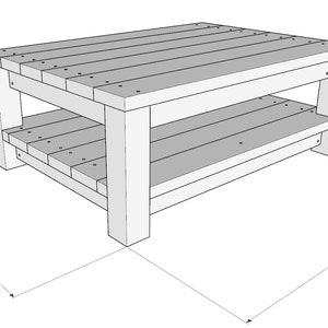 Téléchargement PDF, plans de table basse DIY image 4