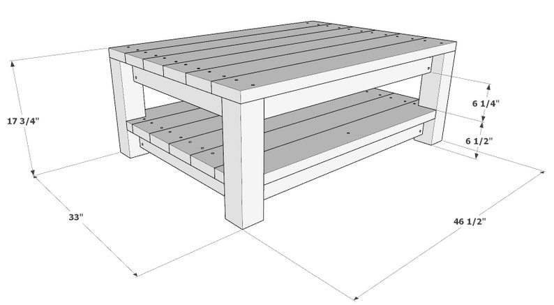 Téléchargement PDF, plans de table basse DIY image 4