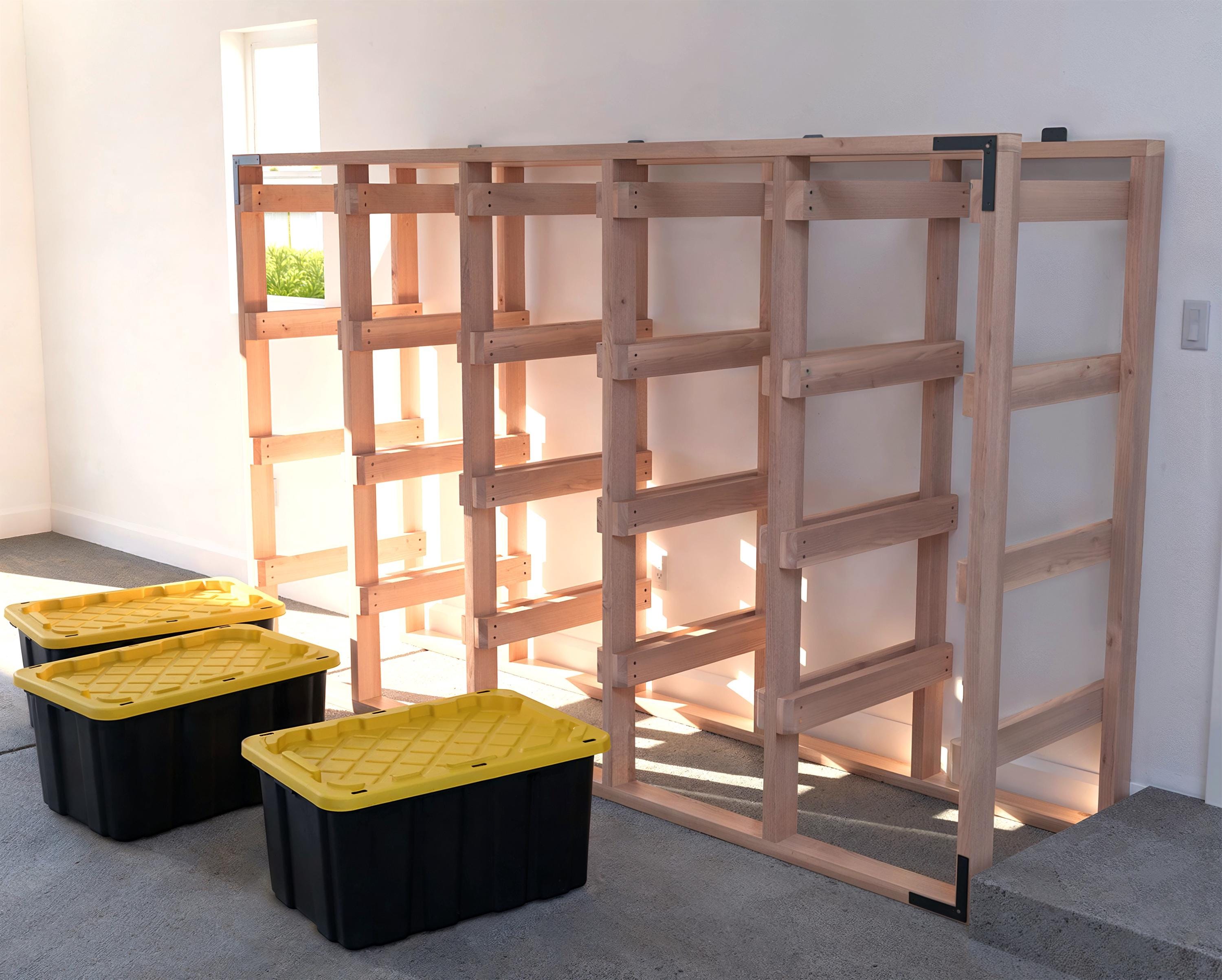 27-gallon Tote Storage Rack Plan (PDF): 5-wide X 4-high Racks (20 Totes ...