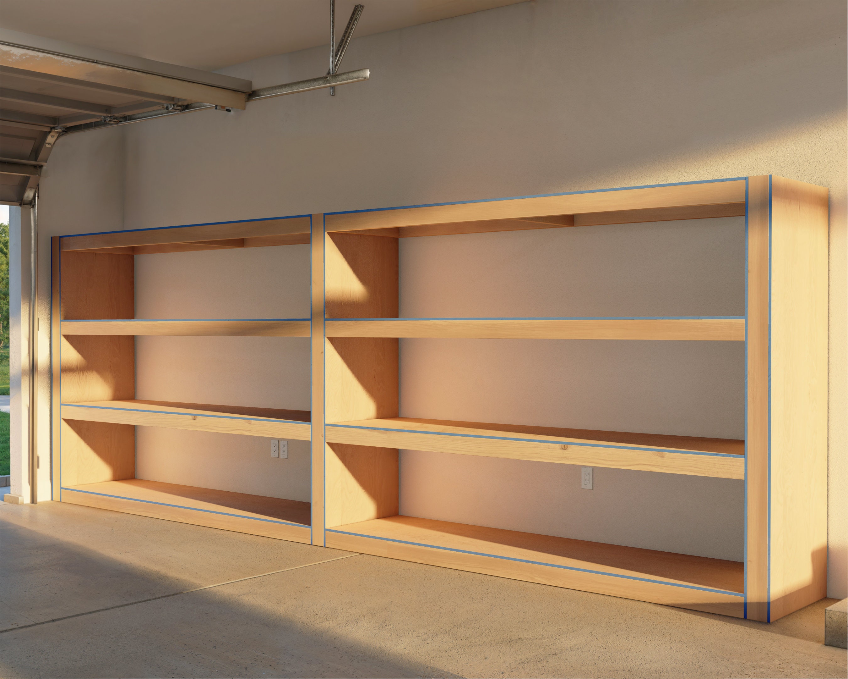 Garage Storage Shelf Plan 24 in Deep, PDF Download - Etsy