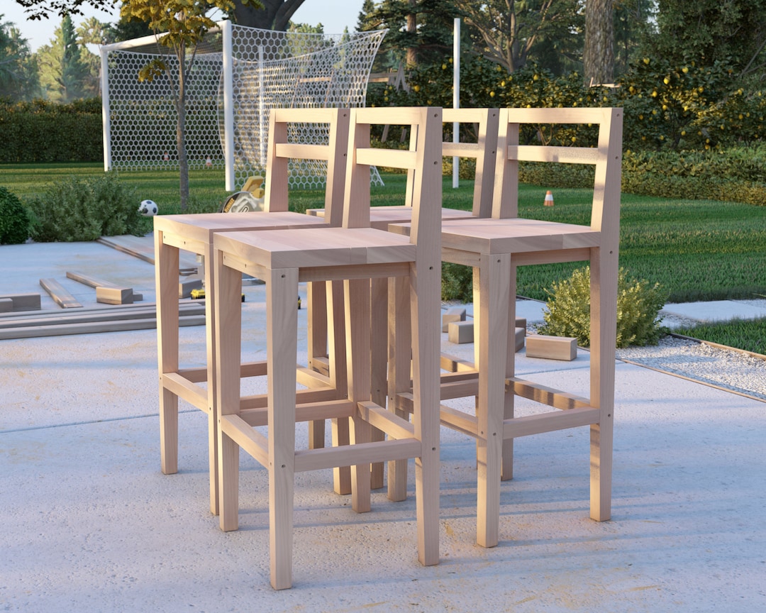 DIY Bar Stool Plan With Backrest, PDF Download - Etsy