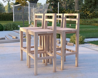 Plano de taburete de bar con respaldo (hazlo tú mismo) (PDF)