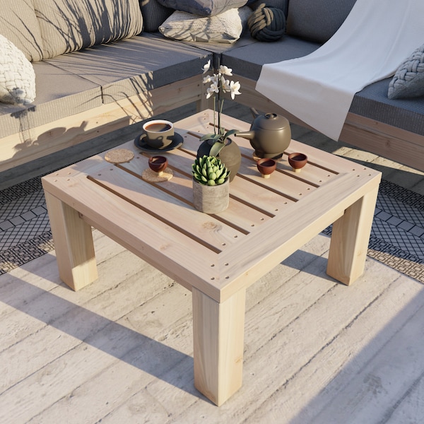 DIY plans: Wood coffee table, PDF Download