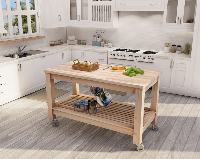 DIY Butcher Block Kitchen Island Plans Etsy
