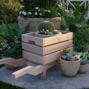 PDF Download, DIY Crate Wheelbarrow Plan, Step-by-Step Guide - Garden Decor - PDF Instant Download