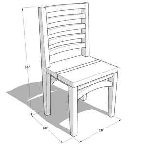 PDF Download, DIY dining chair plan, dining chair with include, comfortable DIY chair image 7