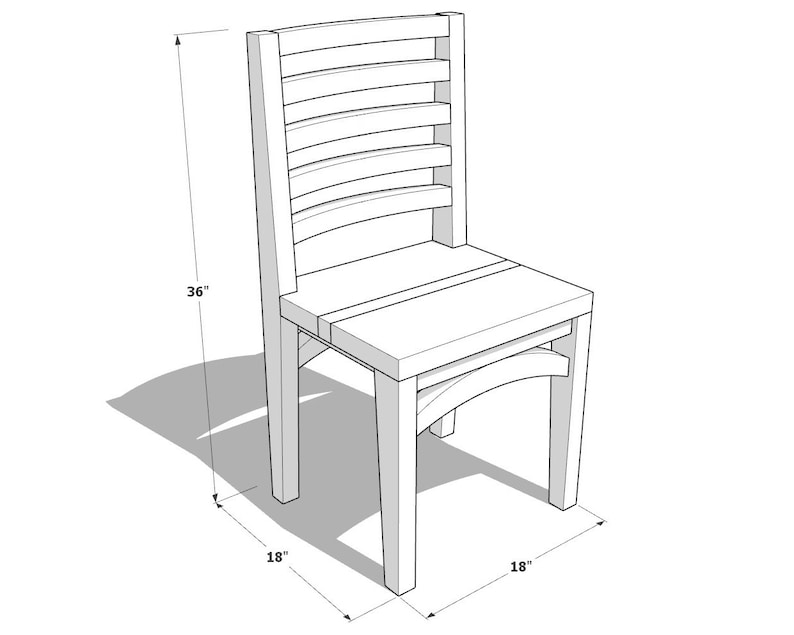 PDF Download, DIY dining chair plan, dining chair with include, comfortable DIY chair image 7