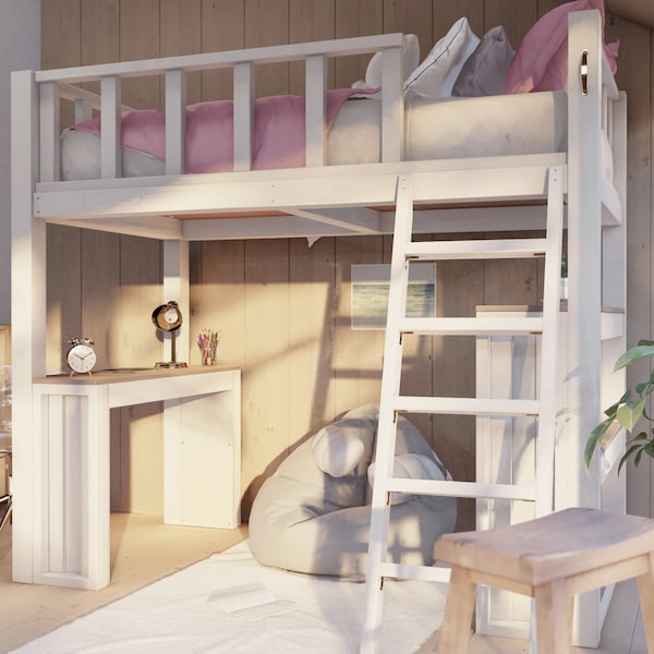 PDF Download,  Twin loft bed DIY plan