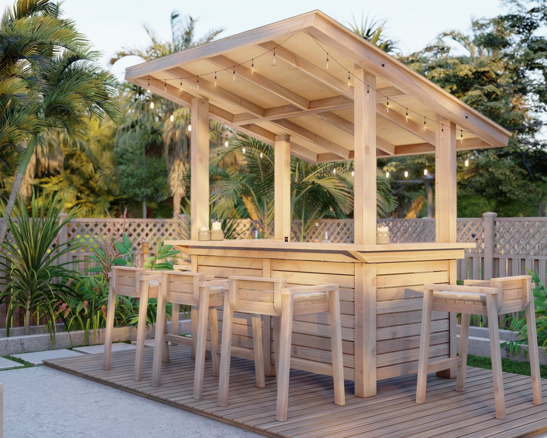 Outdoor Bar Plan With Roof, PDF Download - Etsy