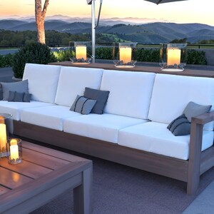 Patio Bench Plan, 4 Seater with Backrest and Arms, PDF Download