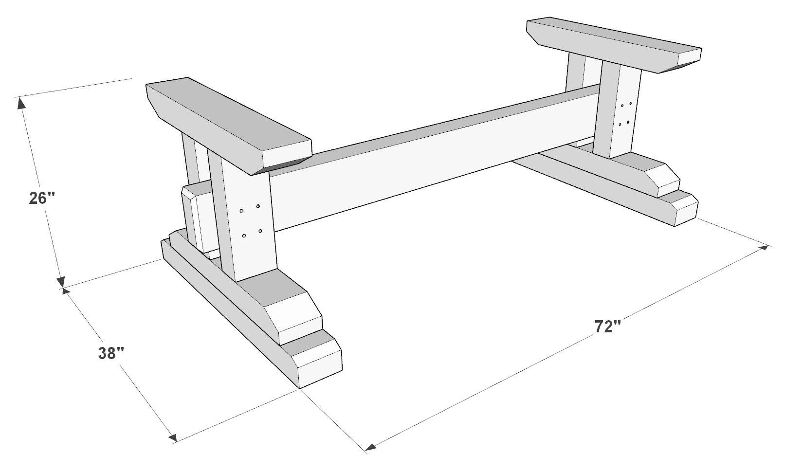 DIY Farmhouse Table Base Plan Etsy
