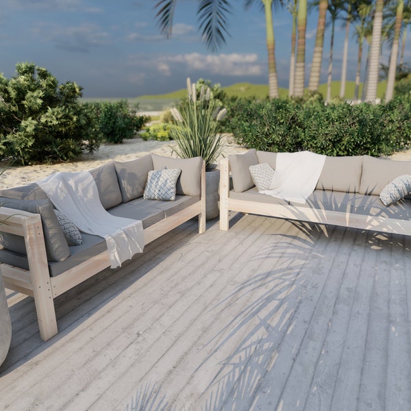 PDF Download, DIY plans: Outdoor patio bench 79-in long