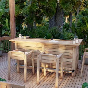 PDF Download, DIY Wooden Outdoor Bar Plan, Step-by-Step PDF Guide to Building Your Dream Outdoor Wooden Bar