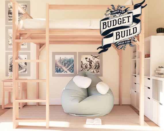 DIY Loft Bed Plan Full Size Mattress Full Size Loft Bed Plan