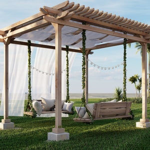 PDF Download, 10 ft. x 12 ft. Pergola DIY plan
