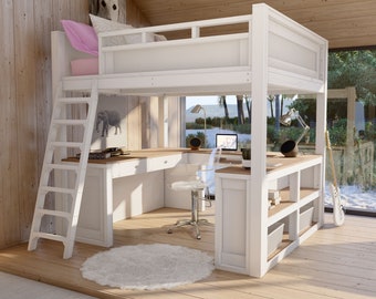 PDF Download, DIY loft bed plans: Full size