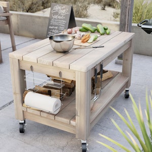 PDF Download, DIY plans: kitchen island rolling grill and barbecue table