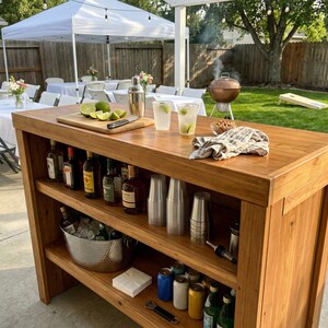 DIY-ritning för hopfällbar utomhusbar i PDF-format: Bärbara, plattfällbara, avtagbara hyllor