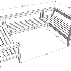 PDF Download, DIY plans for U-shaped outdoor sectional sofa image 9