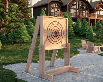 Foldable, Heavy-Duty Axe Throwing Target: Step-by-Step Guide, DIY Axe Throwing Plan, Gift Ideas For Men, Guys Gift, Size XL