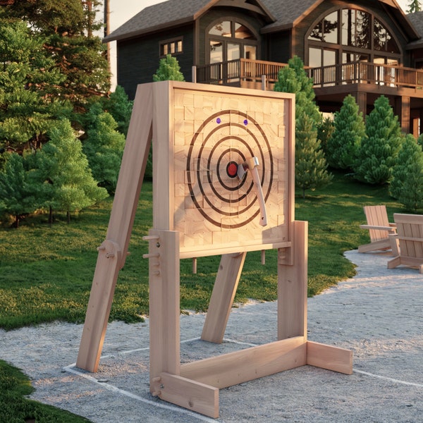 PDF Download, Foldable, Heavy-Duty Axe Throwing Target: Step-by-Step Guide, DIY Axe Throwing Plan, Gift Ideas For Men, Guys Gift, Size XL