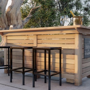 PDF Download, DIY Outdoor bar plans image 2