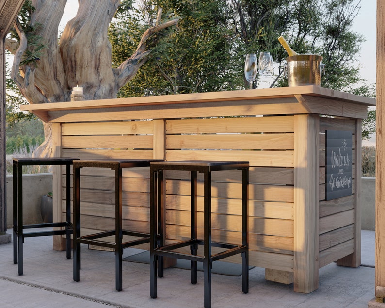 PDF Download, DIY Outdoor bar plans image 2