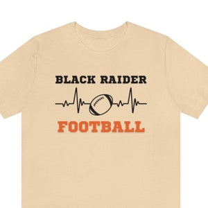 Black Raider Football, Unisex ADULT Jersey Short Sleeve Tee B+C 3001, East High School, Sioux City Iowa