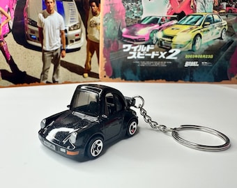 Porsche 911 Hot wheels Tooned Turbo 964 3.6 KEYCHAIN / hotwheels keychain