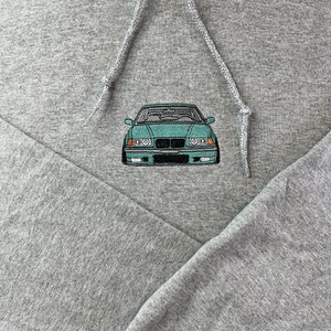 BMW E36 (pick your color car)  embroidered HOODIE or CREWNECK