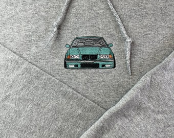 BMW E36 (wähle deine Farbwahl) HOODIE oder CREWNECK bestickt
