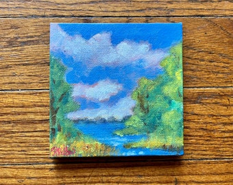 4x4 “On the St. John’s River” - Original Acrylic Landscape on Canvas