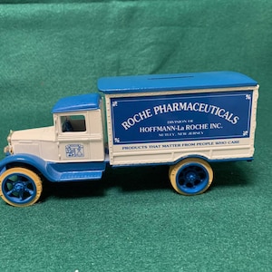 Vintage ERTL 1931 Hawkeye Motor Truck Bank for Roche Pharmaceuticals