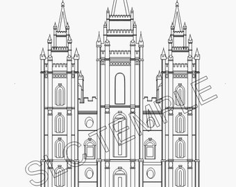 Salt Lake Temple SVG Laser Cut File