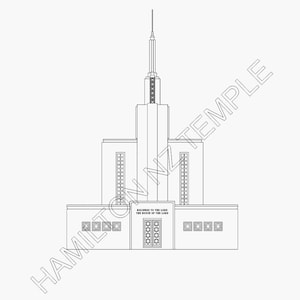 Arquivo SVG de corte a laser do Templo de Hamilton, Nova Zelândia