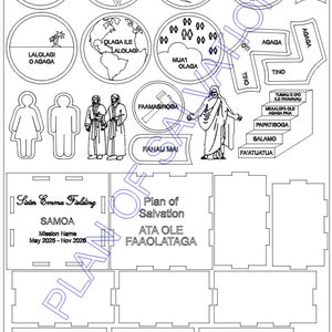 Plan of Salvation Kit SAMOAN SVG Laser Cut File
