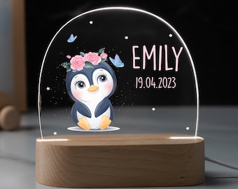 Personalisierte Nachtlampe aus Acryl, Babygeschenk Geburt, Taufgeschenk, Kinderzimmer, Geburtstagsgeschenk, Nachttischlampe, baby geschenk