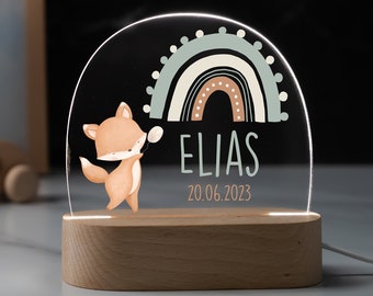 Personalized acrylic night lamp, baby gift, christening gift, nursery gift, birthday gift, bedside lamp, baby gift