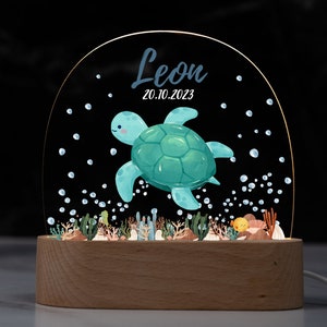 Gepersonaliseerde acryl nachtlamp, kraamcadeau, doopcadeau, cadeau voor de babykamer, verjaardagscadeau, nachtlampje, babypresentje afbeelding 1