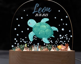 Lampe de nuit acrylique personnalisée, cadeau bébé, cadeau baptême, cadeau chambre d&#39;enfant, cadeau anniversaire, lampe de chevet, cadeau bébé
