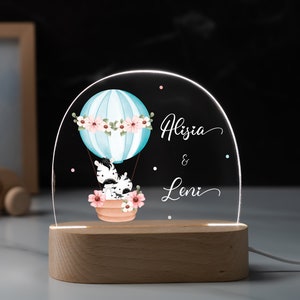 Gepersonaliseerde acryl nachtlamp, babycadeau geboorte, doopcadeau, kinderkamer, verjaardagscadeau, bedlamp