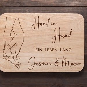 Regalo di San Valentino, tagliere per la colazione, tagliere personalizzato, regalo di compleanno, tagliere in legno con incisione