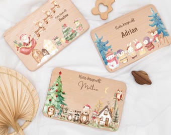 Personalized breakfast board with name, Christmas board, children's/baby gift, birth/christening gift, baby gift, Christmas present