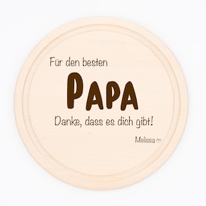 Frühstücksbrett, Vatertagsgeschenk, Brettchen personalisiert, Geburtstagsgeschenk, Holzbrett mit Gravur Vater, Holzbrett, Geschenk für Papa
