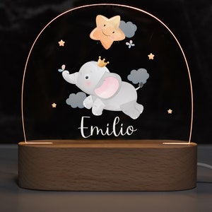Gepersonaliseerde nachtlamp van acryl, babycadeau geboorte, doopcadeau, kinderkamer, verjaardagscadeau, bedlampje