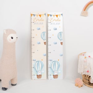Grafico altezza personalizzato per bambini - Fatto a mano in composito di alluminio o legno, regalo di battesimo, grafico altezza personalizzato, regalo di nascita