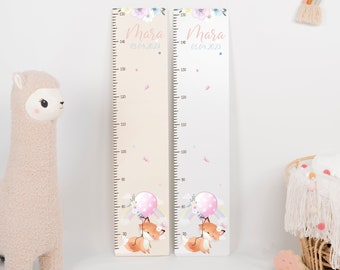 Personalized measuring stick for children - handmade from aluminum composite or wood, christening gift, personalized measuring stick, birth gift