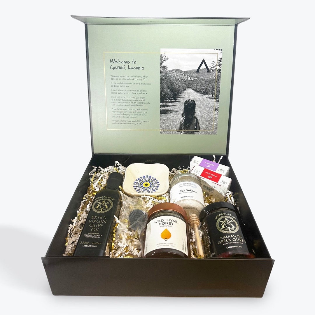 Premium Greek Gift Basket Taste of the Mediterranean Gift Basket Etsy