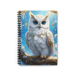 Caderno Espiral de Coruja: Diário Pautado para Amantes da Natureza